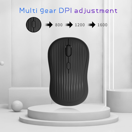 SOURIS SANS FIL W12 RECHARGEABLE Bluetooth / ASSORTIES ( NOIR + BLEU + ROSE + WHITE ) - photo 11