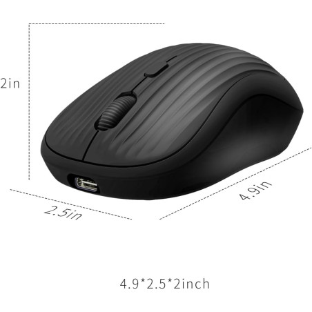 SOURIS SANS FIL W12 RECHARGEABLE Bluetooth / ASSORTIES ( NOIR + BLEU + ROSE + WHITE ) - photo 9
