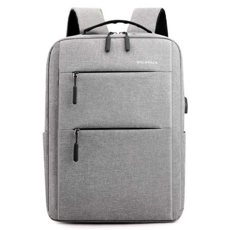 Sac à Dos Pour Pc Portable 15.6" BAG 029 - GRIS + PORT USB - photo 5