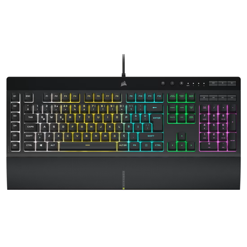 CLAVIER Gaming Filaire AZERTY Corsair K55 RGB PRO - Corsair - photo 1