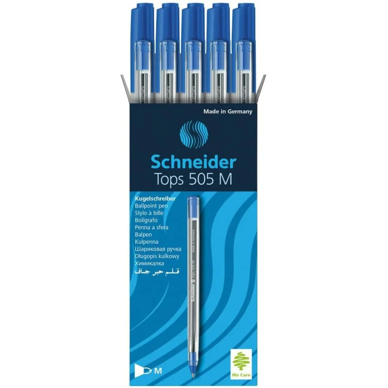 50 Stylos à bille Schneider Tops 505 M / 1.4 mm / Bleu - photo 2