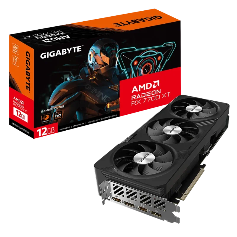 Carte graphique Gigabyte AMD Radeon RX 7700 XT GAMING OC / 12 Go GDDR6 - Gigabyte - photo 1