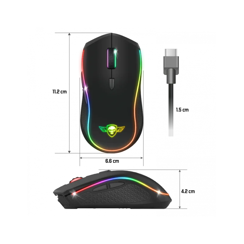 Souris Gamer Sans Fil SPIRIT OF GAMER PRO M9 RGB / Noir - Spirit of Gamer - photo 4