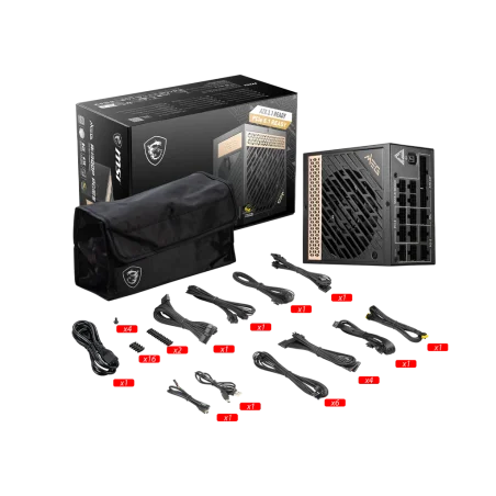 Boîte d'alimentation MSI MEG Ai1300P PCIE5 / 1300 Watts / 80 PLUS Platinum / ATX / Noir - MSI - photo 14