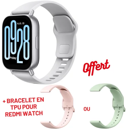 SMART WATCH REDMI WATCH 5 ACTIVE MATTE / SILVER + Bracelet en TPU pour Redmi Watch - photo 7