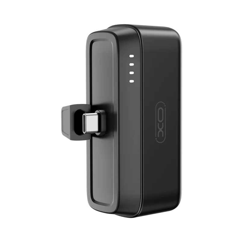 Powerbank mini XO PR244 20W 5000 mAh avec connecteur USB-C noir