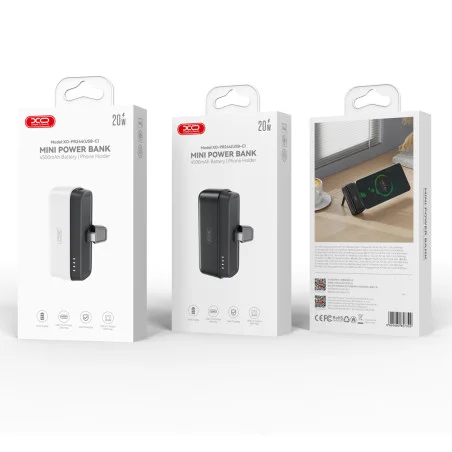 Powerbank mini XO PR244 20W 5000 mAh avec connecteur USB-C noir - photo 11