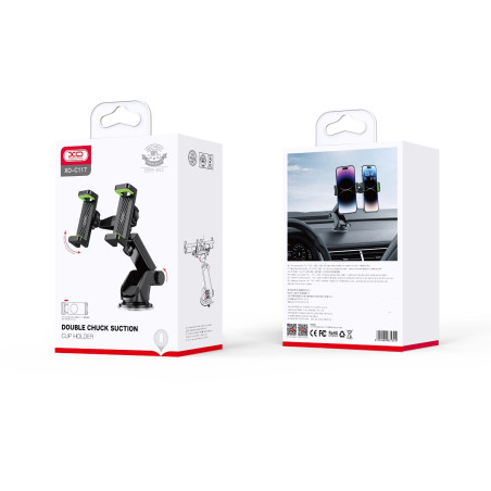 Support voiture XO C117 noir avec ventouse 2en1 double - photo 4