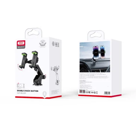 Support voiture XO C117 noir avec ventouse 2en1 double - photo 4
