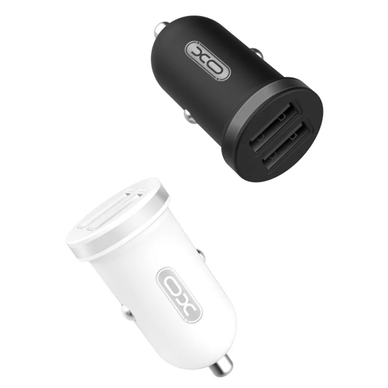 chargeur voiture XO TZ08 2x USB 2,1A blanc + câble microUSB - photo 3