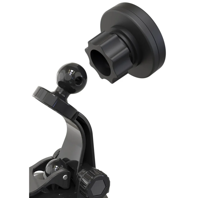 Support voiture XO C69 aimant noir avec ventouse - photo 3