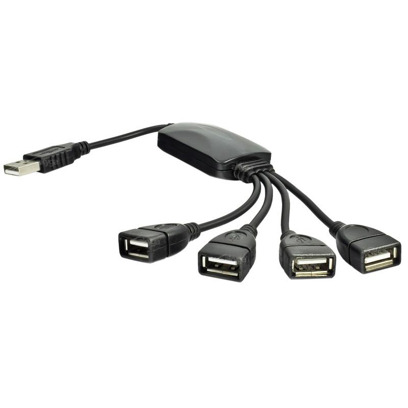 Akyga Hub USB AK-AD-13 2.0 4 ports noir 15cm - photo 1