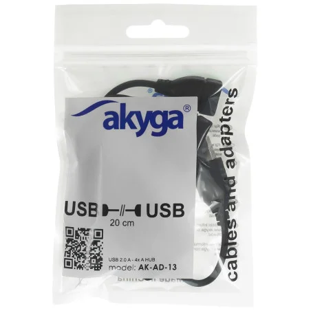 Akyga Hub USB AK-AD-13 2.0 4 ports noir 15cm - photo 5