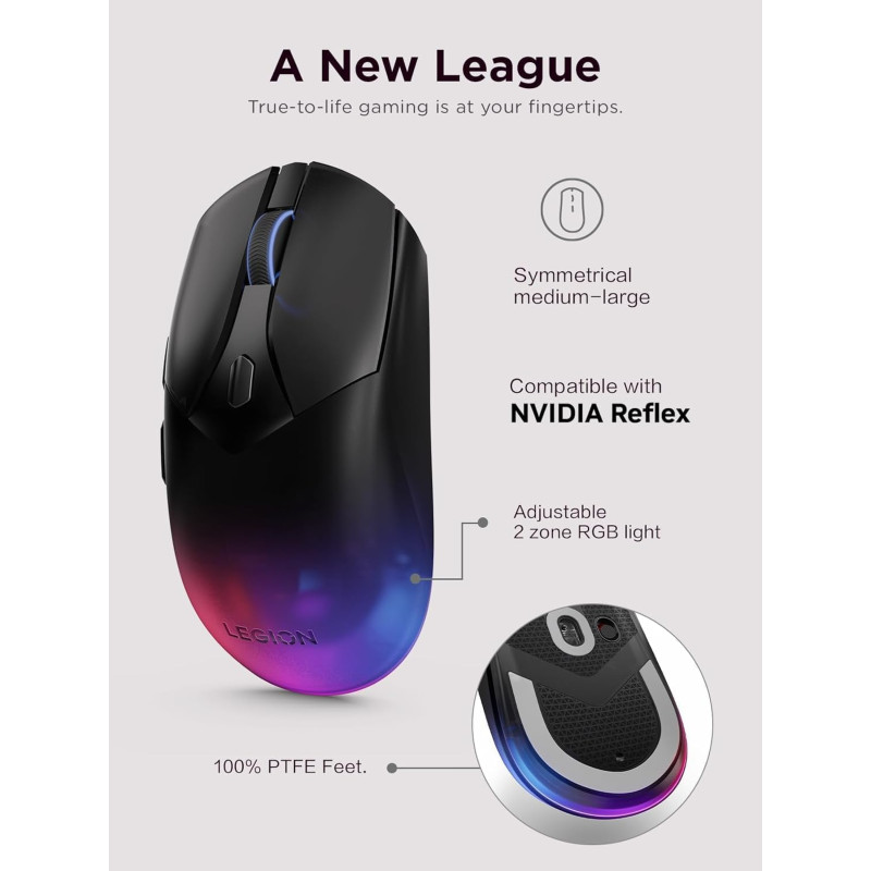 SOURIS Lenovo Legion M410 Wireless RGB Gaming Mouse - Lenovo - photo 7