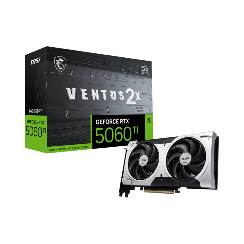 Carte graphique MSI GeForce RTX 5060 Ti VENTUS 2X OC PLUS / 8 Go GDDR7 - MSI - photo 1