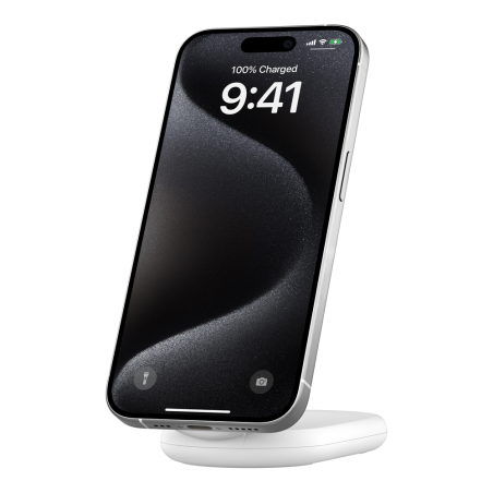 Support de recharge BELKIN BoostCharge Qi2 magnetique 15w, blanc - photo 17