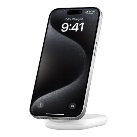 Support de recharge BELKIN BoostCharge Qi2 magnetique 15w, blanc - photo 17