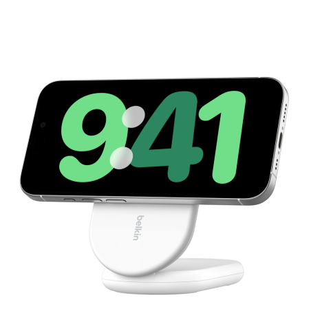 Support de recharge BELKIN BoostCharge Qi2 magnetique 15w, blanc - photo 9