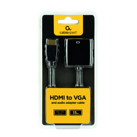 Adaptateur GEMBIRD HDMI vers VGA / audio port unique / Noir - photo 14