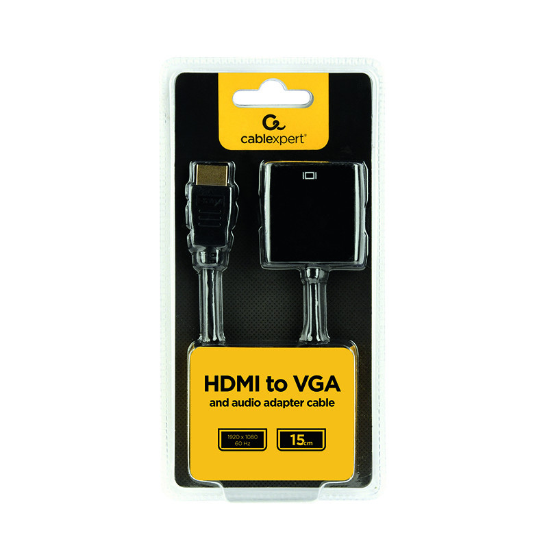 Adaptateur GEMBIRD HDMI vers VGA / audio port unique / Noir - photo 5