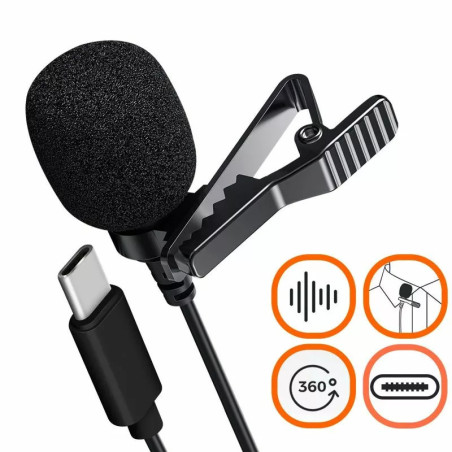 Microphone Lavalier JBC-051  TYPE C Noir - photo 5