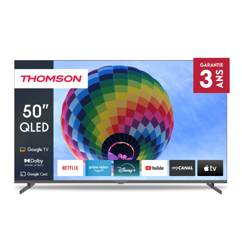 TV Thomson 50" 4K UHD QLED Side Feet - Google TV avec Récepteur Intégré - Google - photo 1