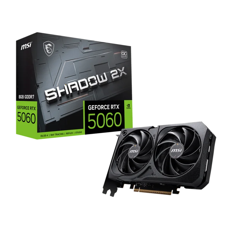 Carte graphique MSI GeForce RTX 5060 SHADOW 2X OC BULK / 8 Go GDDR7