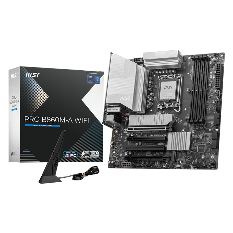 Carte mère MSI PRO B860M-A WIFI / mATX / DDR5 - MSI - photo 1