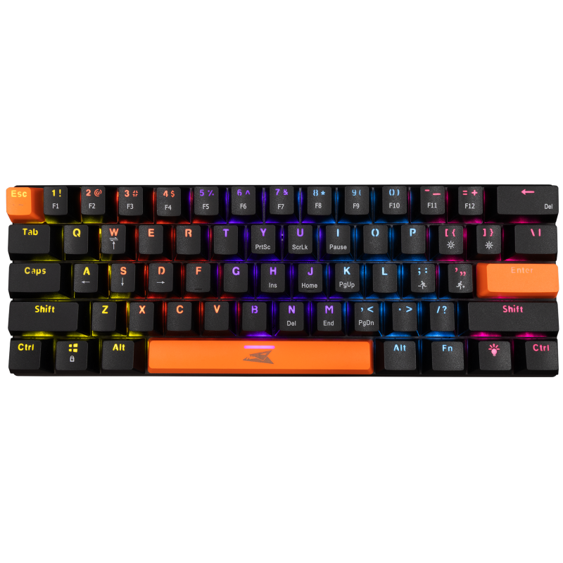 Clavier Gamer mécanique Baracuda BGK-03121 Dolphin US Blue Switch Noir - photo 1