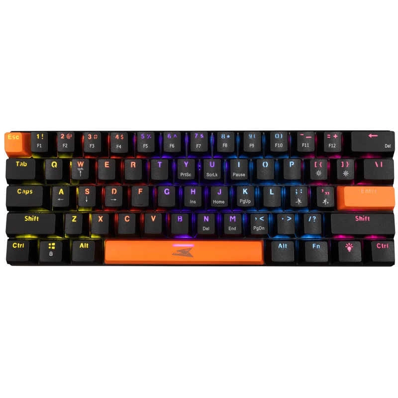 Clavier Gamer mécanique Baracuda BGK-03121 Dolphin US Blue Switch Noir