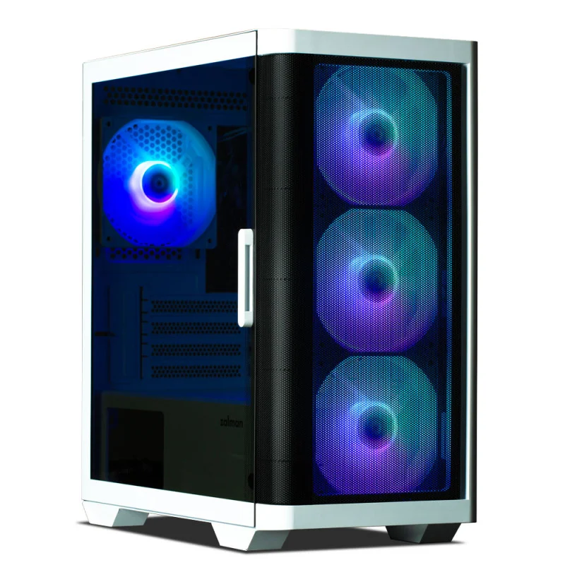 Boîtier Gaming Mini Tour Zalman M4 Micro ATX / RGB / Avec panneau vitré / Blanc
