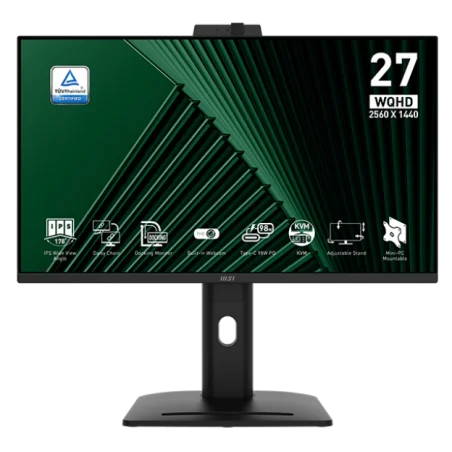 Écran MSI PRO MP275QPDG 27" WQHD IPS / 100 Hz / PIVOTANT / Avec haut-parleurs / Webcam intégrée / Noir - MSI - photo 5