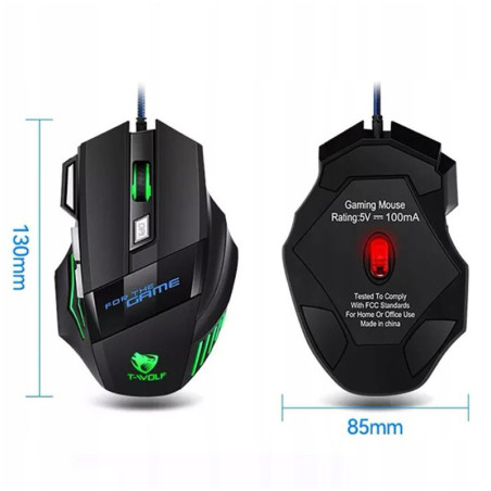 Souris Gamer Filaire T-WOLF M1 - Noir - photo 12