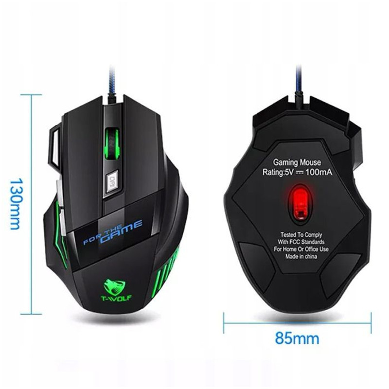 Souris Gamer Filaire T-WOLF M1 - Noir - photo 4