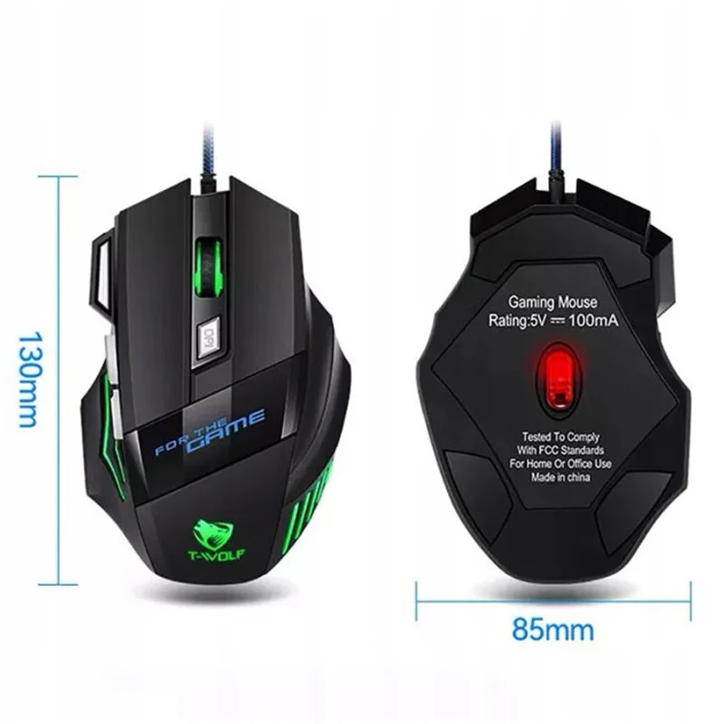 Souris Gamer Filaire T-WOLF M1 - Noir - photo 4