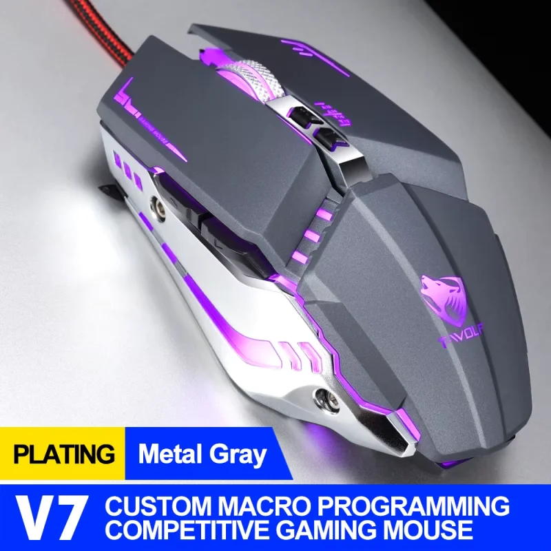 Souris Gaming T-WOLF V7 - Gris - photo 2