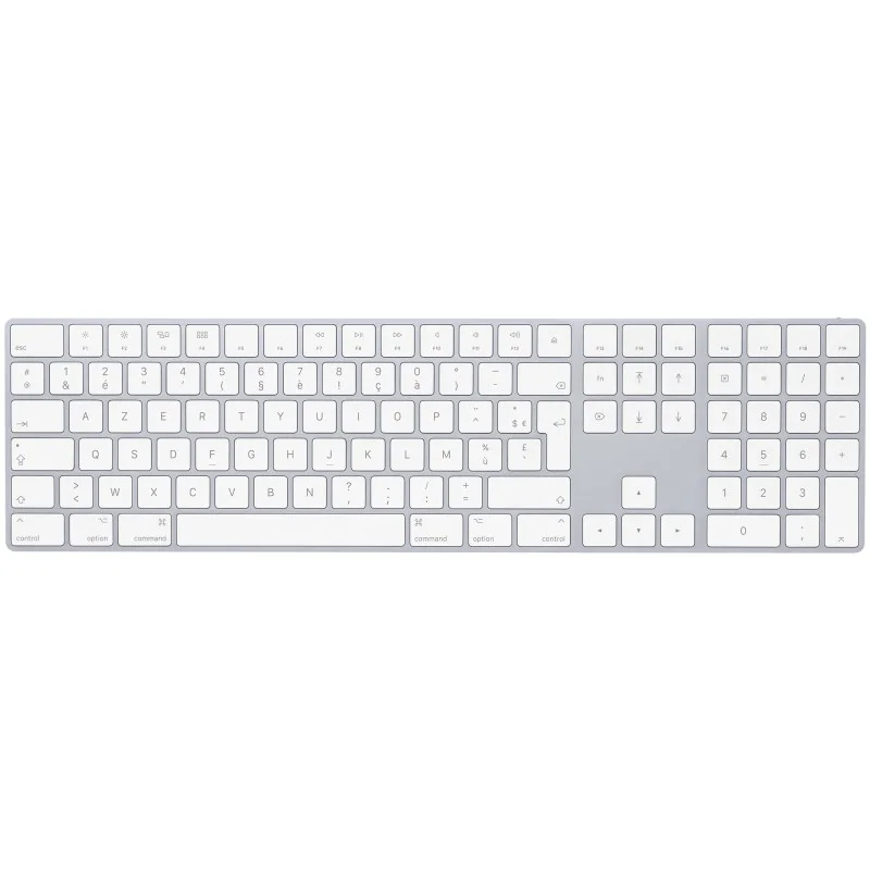 Clavier Apple Sans Fil magique avec pavé numérique Français / Blanc