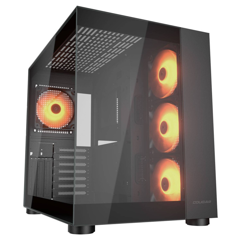 Boîtier Gaming Moyen Tour Cougar FV150 / ATX / ARGB / Avec Panneaux Vitrés / Noir - photo 1