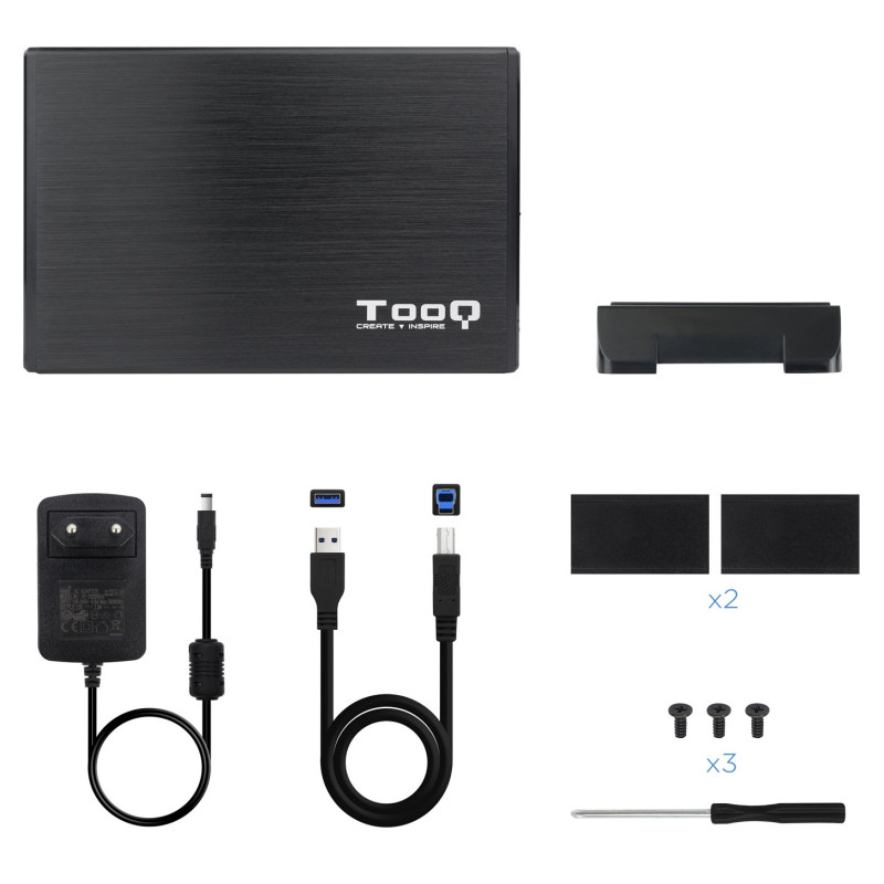Boîtier externe USB 3.1 TooQ TQE-3527 - S-ATA 3,5" / Noir - photo 5
