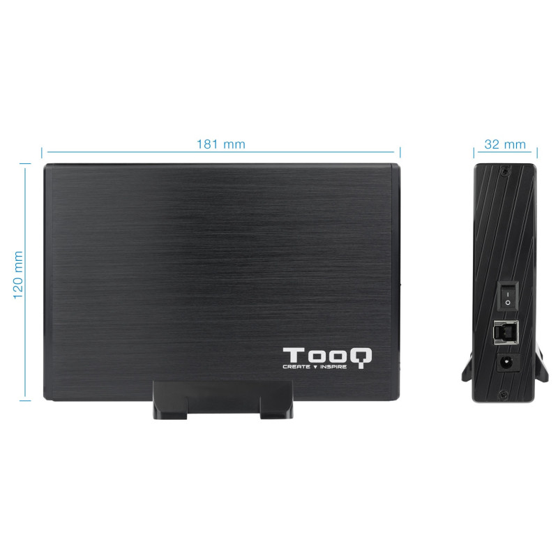 Boîtier externe USB 3.1 TooQ TQE-3527 - S-ATA 3,5" / Noir - photo 6