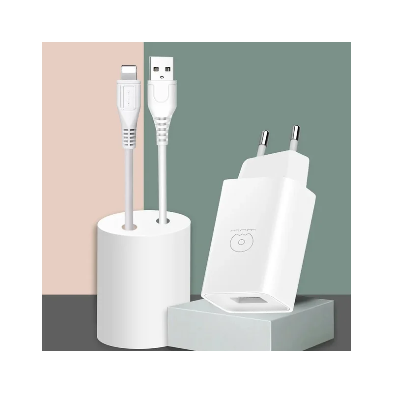 Chargeur WUW T47 2.1A LIGHTNING - Blanc - photo 1