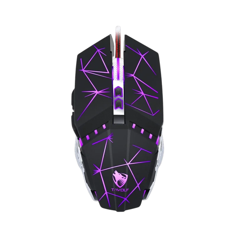 Souris Gamer Filaire T-WOLF V7 -STAR BLACK - photo 1