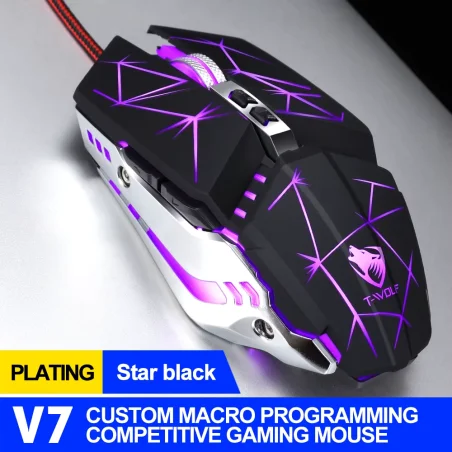 Souris Gamer Filaire T-WOLF V7 -STAR BLACK - photo 5