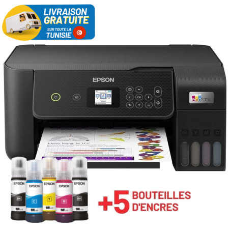 Imprimante Multifonction à réservoir intégré 3en1 couleur A4 Epson ECOTANK L3260 / USB & WIFI — vue 4