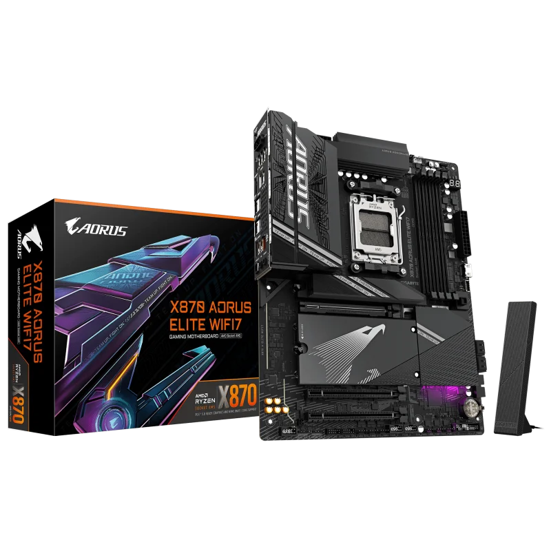 Carte Mère Gigabyte X870 AORUS ELITE WIFI 7 / AM5 / ATX / DDR5