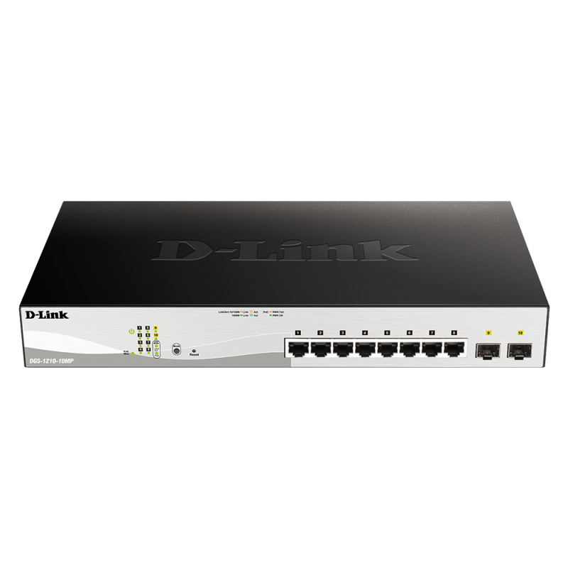 Switch DLINK 8 GIGA PoE + 2 SFP ports Smart  130W - photo 2