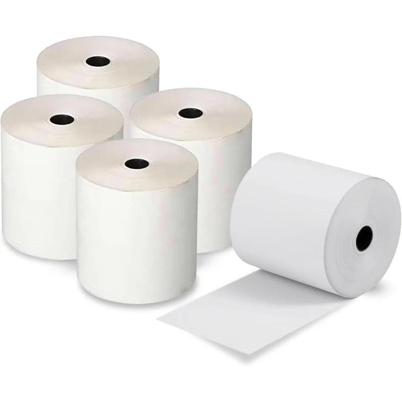 5x ROULEAU PAPIER THERMIQUE 80MM*60MM