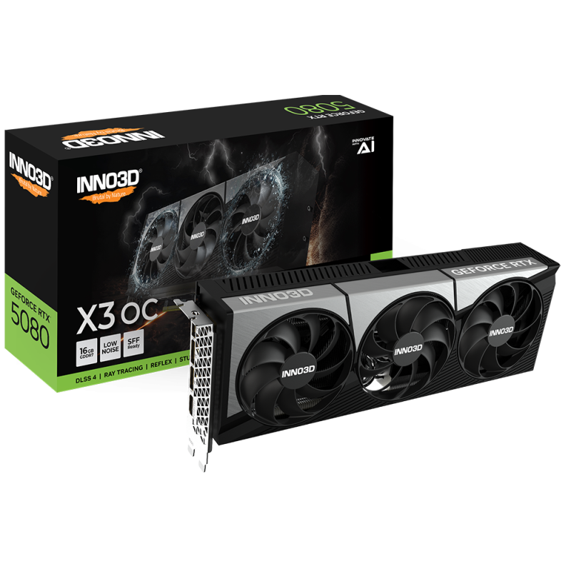 Carte graphique INNO3D GeForce RTX 5080 X3 OC / 16 Go GDDR7 - photo 1
