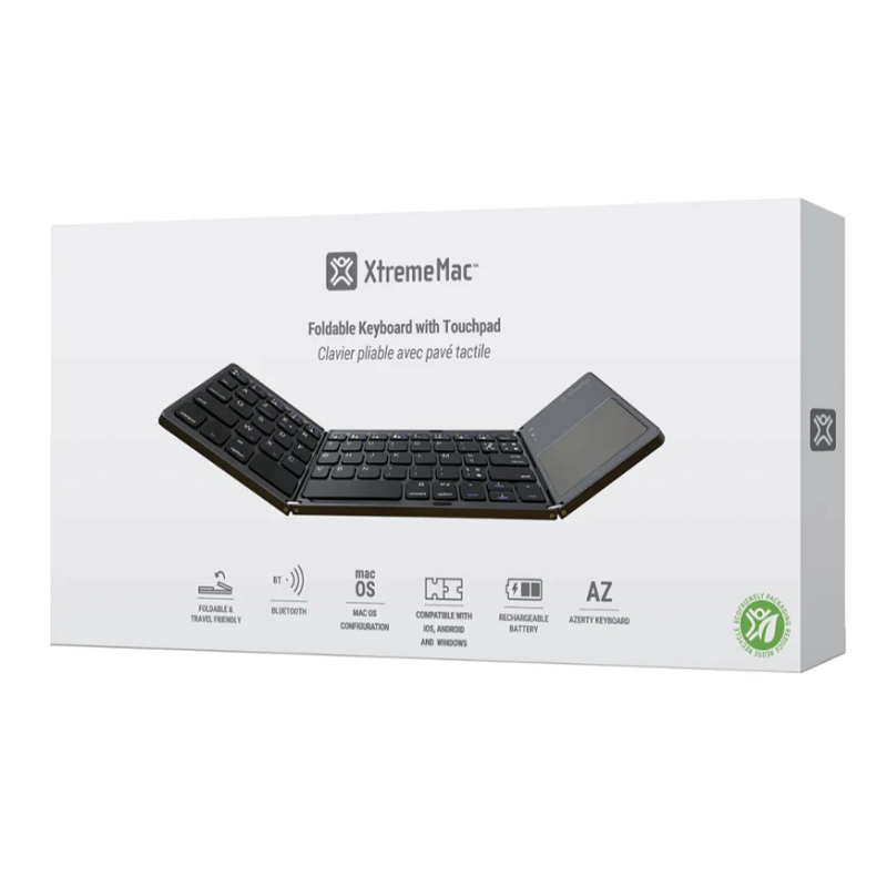 Clavier XTREMEMAC XWH-FLK-13 Pliable avec pavé tactile / Bluetooth / Gris sidéral - photo 3