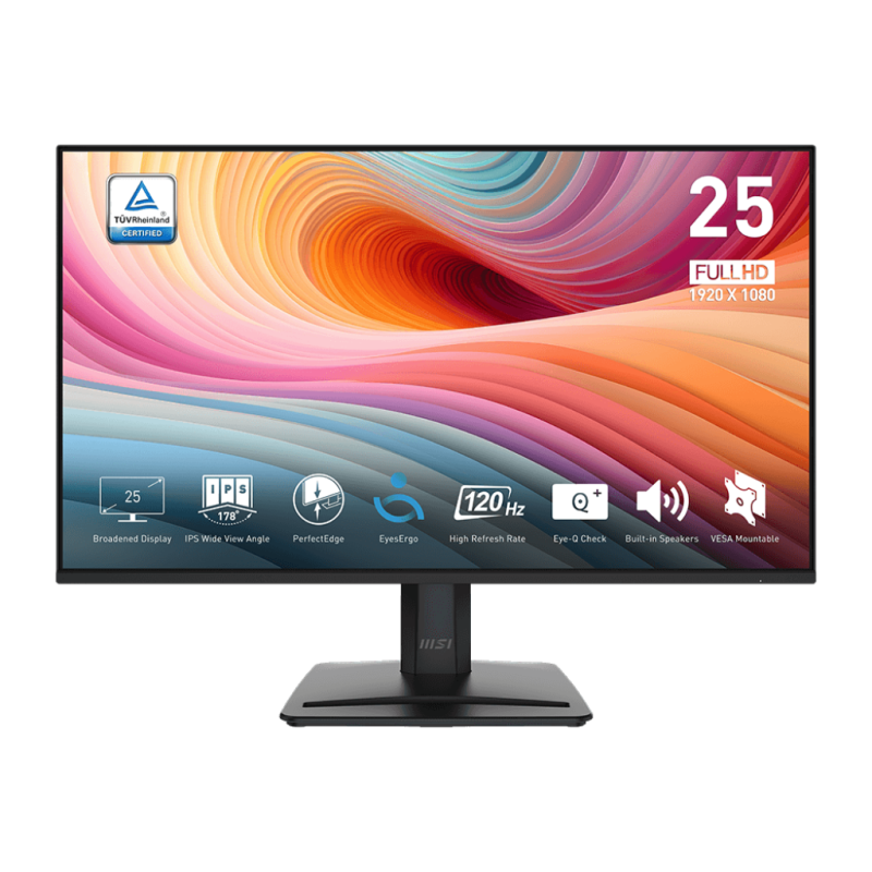 Écran MSI PRO MP251E2 24.5" Full HD IPS / 120 Hz / Avec Haut-parleurs / Noir - MSI - photo 1